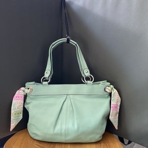 Coach bag mint green…mint condition!